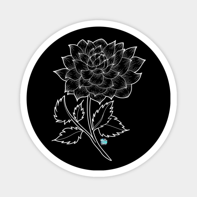 Dahlia Magnet by ColorMix Studios